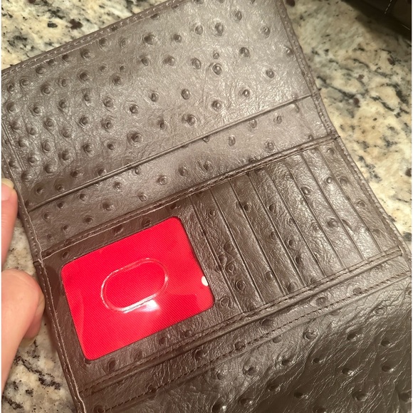 Dooney and Burke Ostrich Shoulder Bag & Matching Wallet - Picture 10 of 11